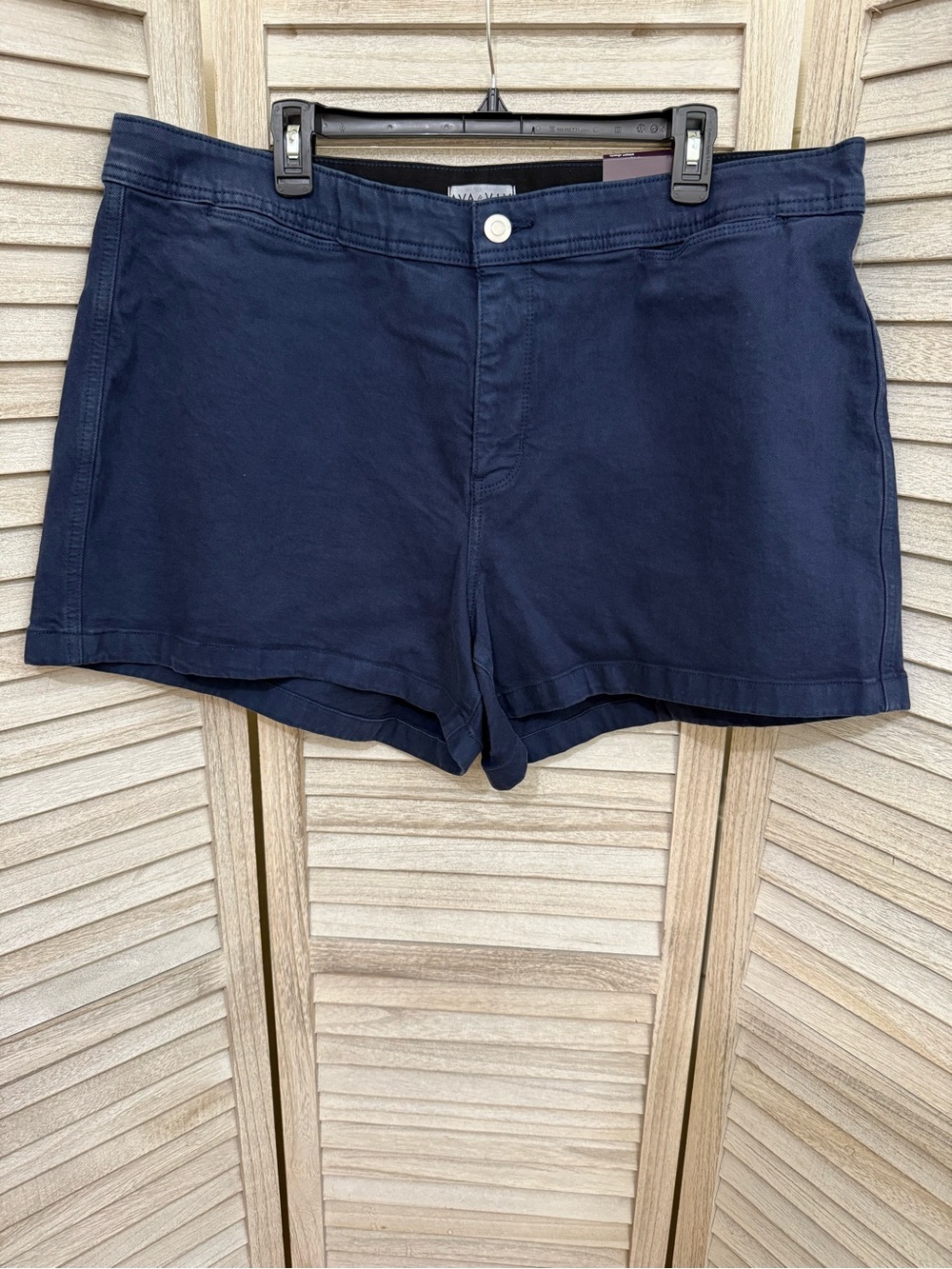 Ava & Viv Classic Navy Cotton Blend Shorts